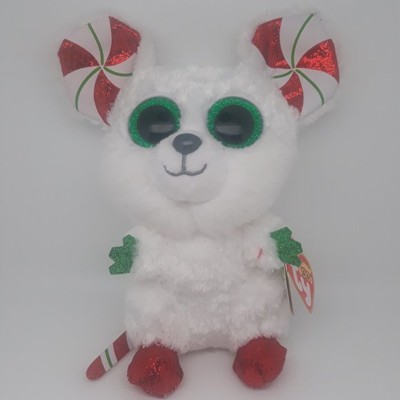Ty Beanie Boos "CHIMNEY" the Christmas Mouse 6 Inch Plush 2021 - Picture 1 of 4